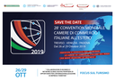 SAVE THE DATE - 28^ Convention mondiale delle CCI all'estero (Treviso-Venezia-Padova 26-29 ottobre 2019)